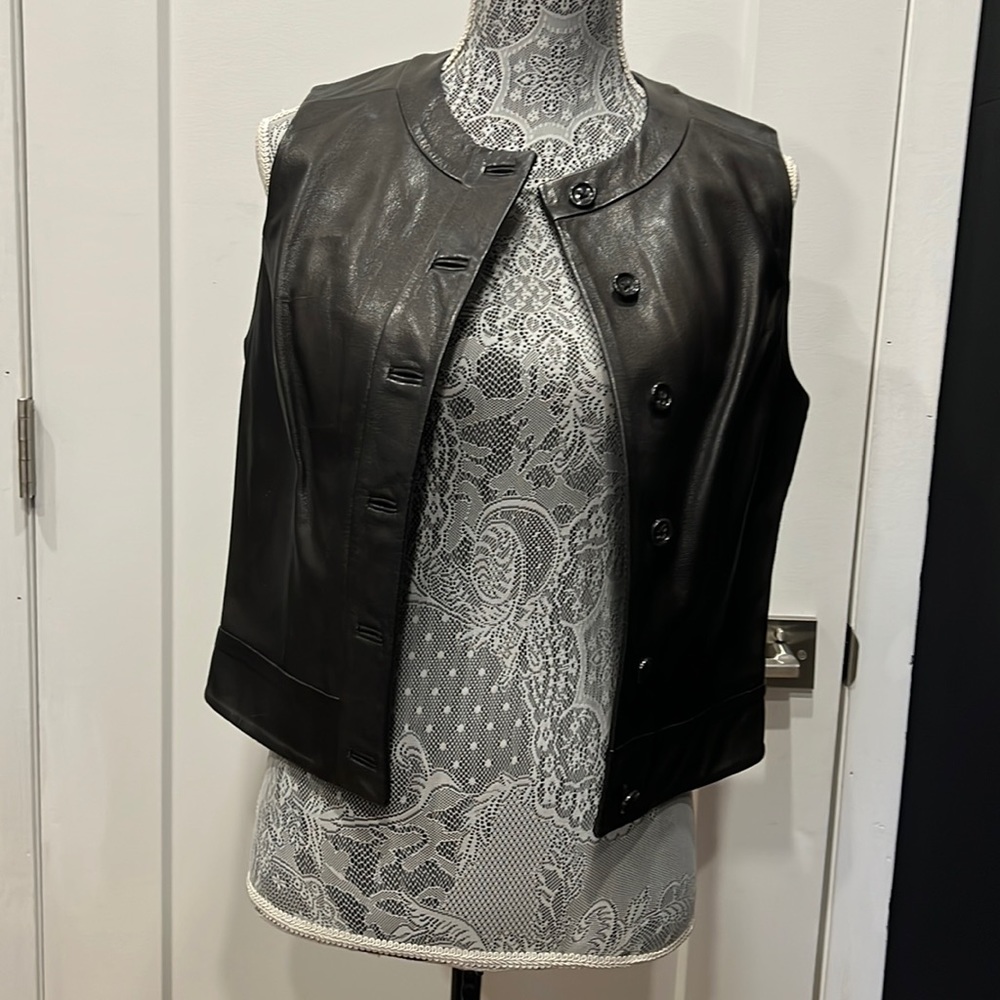 Leather Vest by Banana Republic
